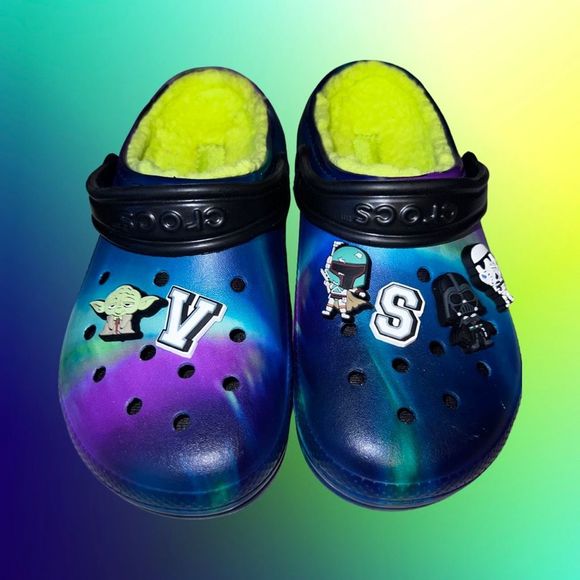 NWOB Crocs Kids' Classic Out of This World Lined Clogs Star Wars Jibblets J 3 - Picture 2 of 6